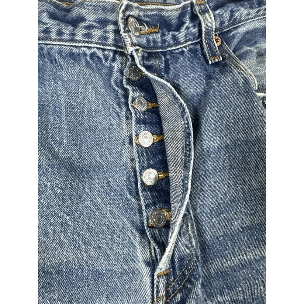 Vtg Levi's 501 Original Fit Jeans Men's 40x38 Light Wash Button Fly 100% Cotton